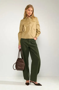 Numph Amsterdam Forest Night Barrel Leg Jeans