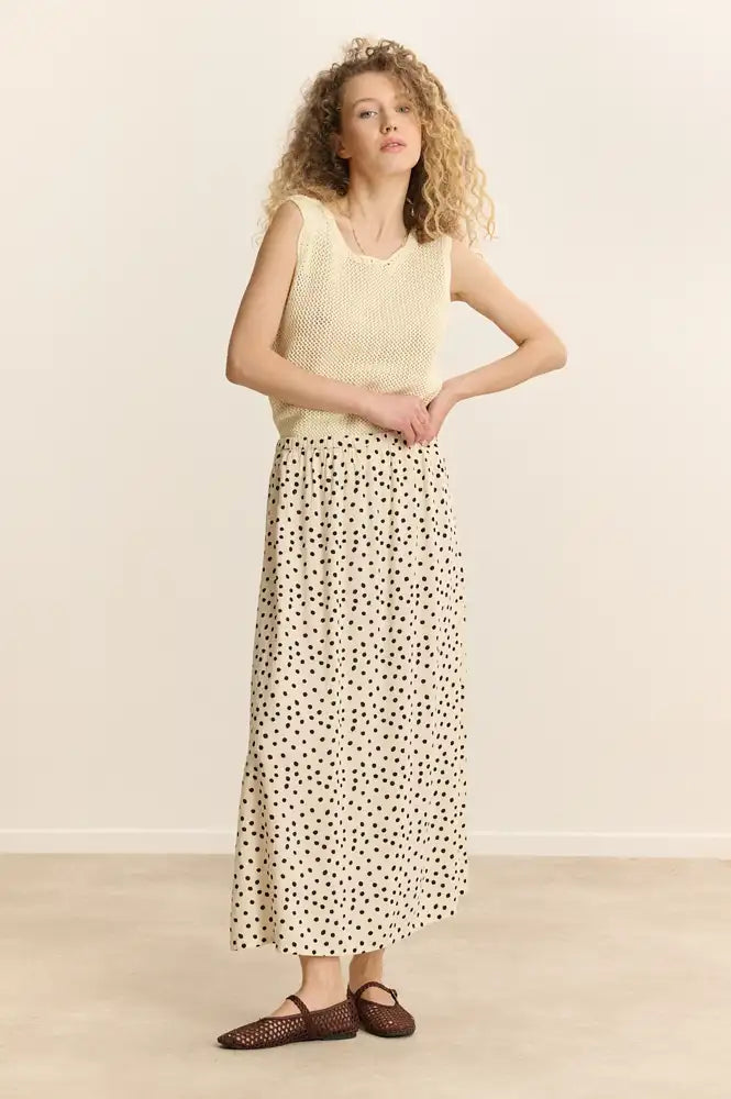 Garance Colombe Ecru Polka Dot Skirt - The Mercantile London