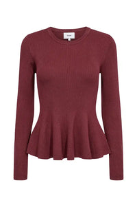 Numph Sira Fig Ribbed Pullover