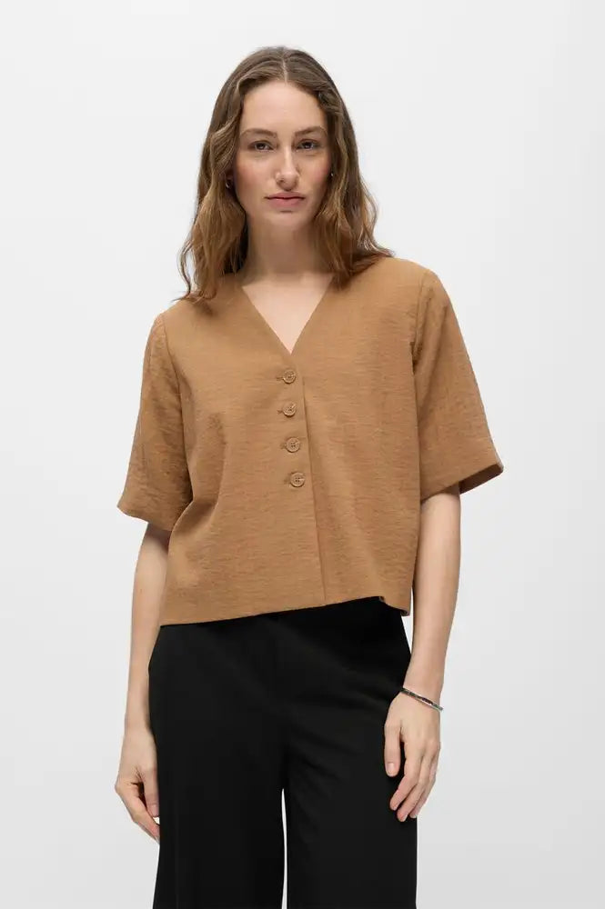 Object Mathilde Rini Toasted Coconut Blouse - The Mercantile London