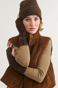 Basic Apparel Isa Desert Palm Padded Vest - The Mercantile London