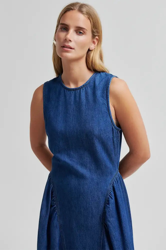 Second Female Lukana Denim Dress - The Mercantile London