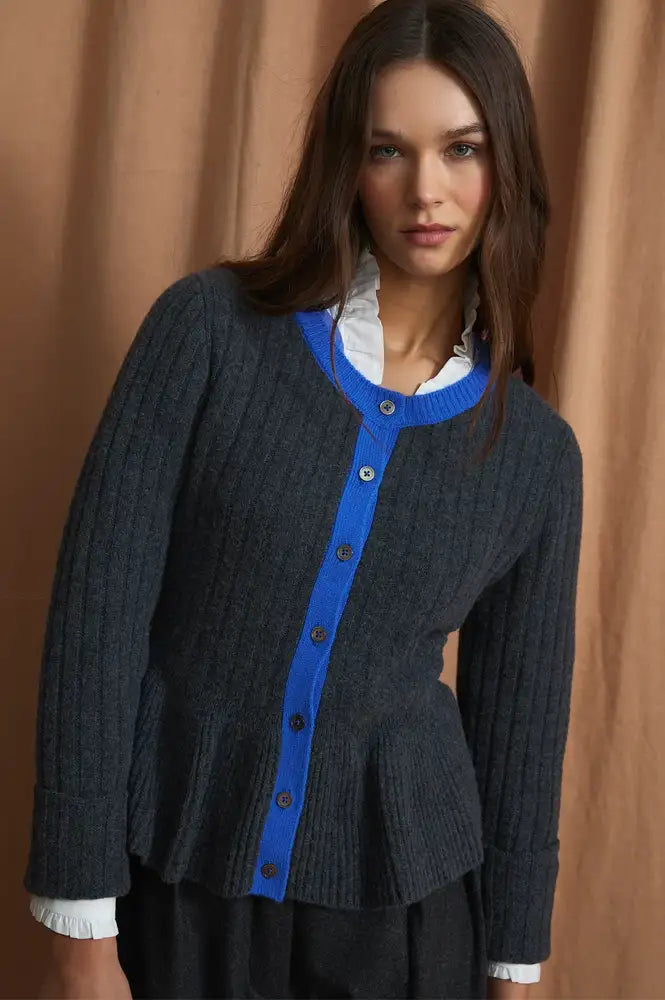 Sophie + Lucie Leila Grey Knitted Cardigan