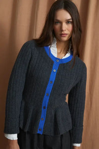 Sophie + Lucie Leila Grey Knitted Cardigan