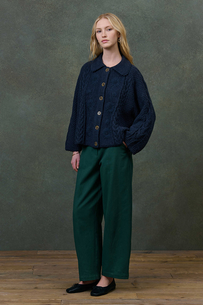 Louise Misha Khellane Marine Blue Cardigan - The Mercantile London