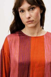 FRNCH Chaka Striped Red Top - The Mercantile London