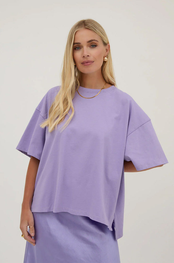Fika Sara Lilac Oversized T-Shirt - The Mercantile London