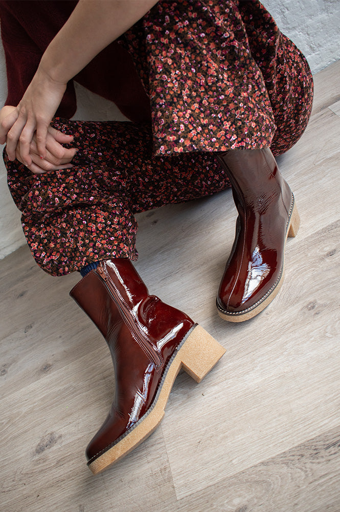 Petite Mendigote Clara Penny Brown Ankle Boots - The Mercantile London