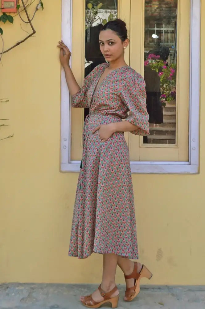Zen Ethic Lily Opio Green Dress - The Mercantile London