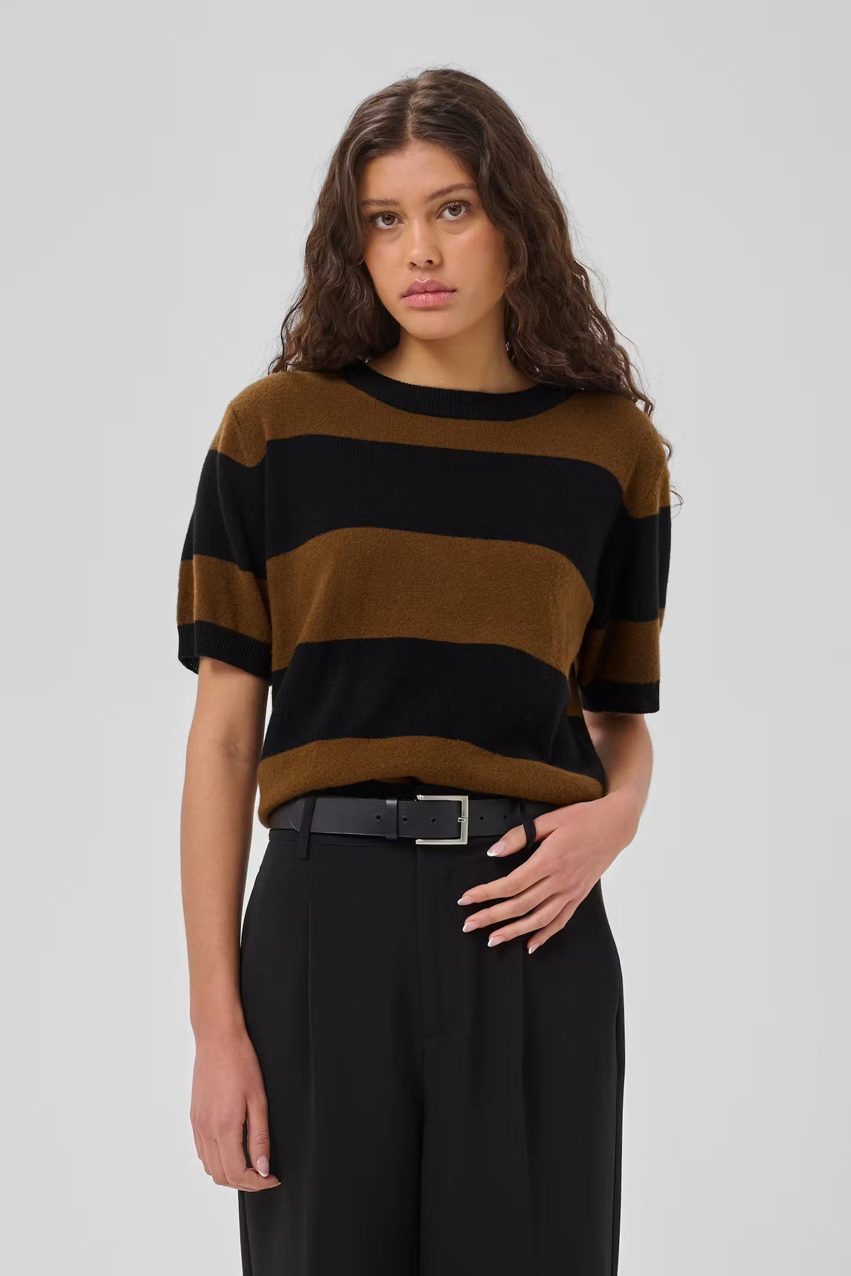 My Essential Wardrobe Jola Bison Stripe Jumper