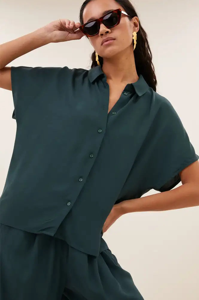 By-Bar Barley Dried Basil Viscose Blouse