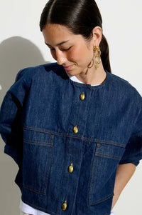 Sessùn Almodiva Seventy Blue Short Denim Jacket