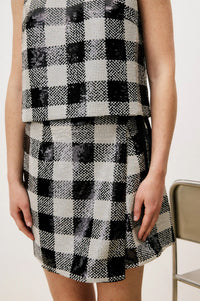 FRNCH Carra Checkered Mini Skirt - The Mercantile London