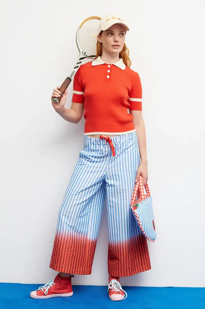 Dr Bloom Trina Red Knitted Top - The Mercantile London