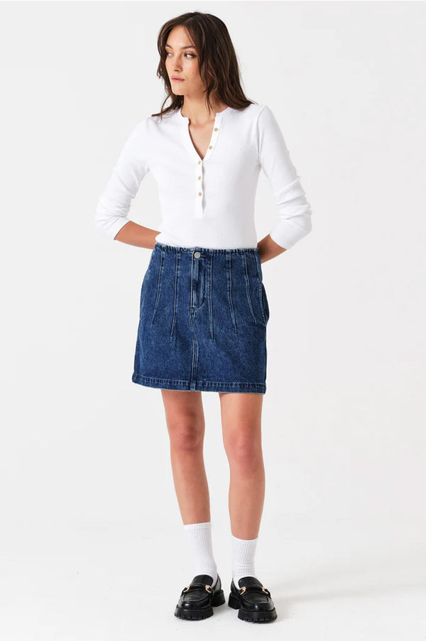 Seventy + Mochi Noah Denim Mini Skirt - The Mercantile London
