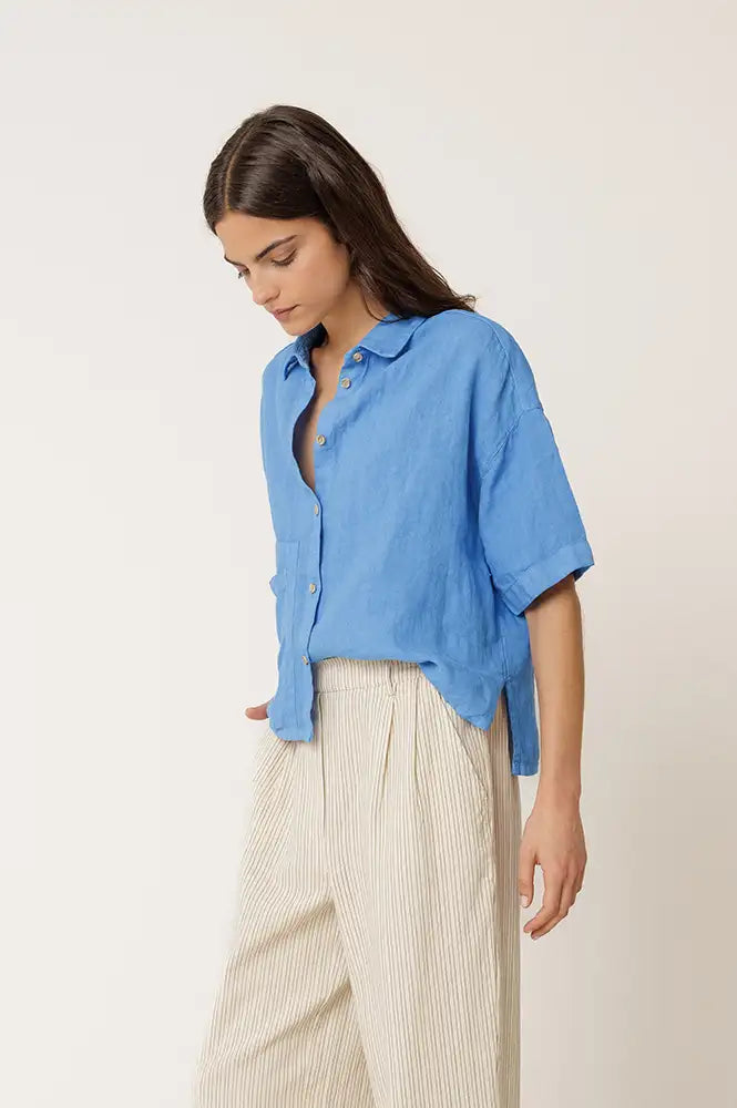 Indi & Cold Azul Linen Shirt - The Mercantile London