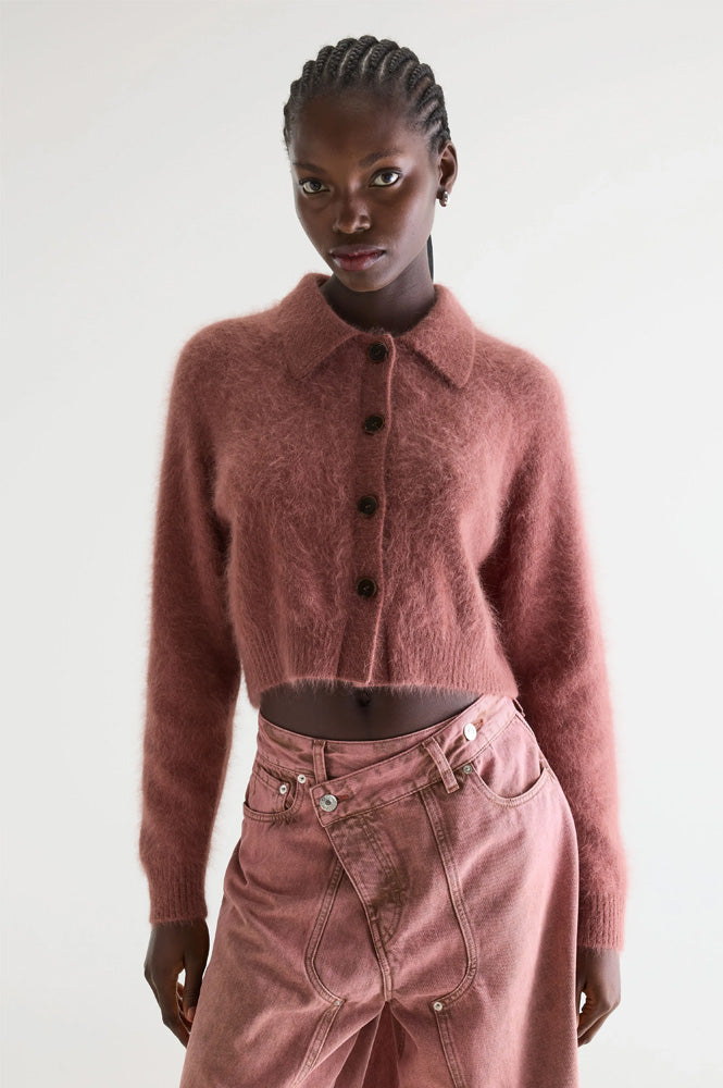 Bellerose Datco Mahogany Angora-Blend Cardigan