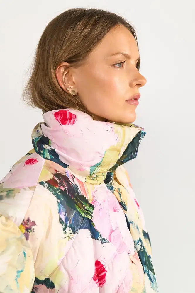 Numph Dagmar Pink Lady Puffer Jacket