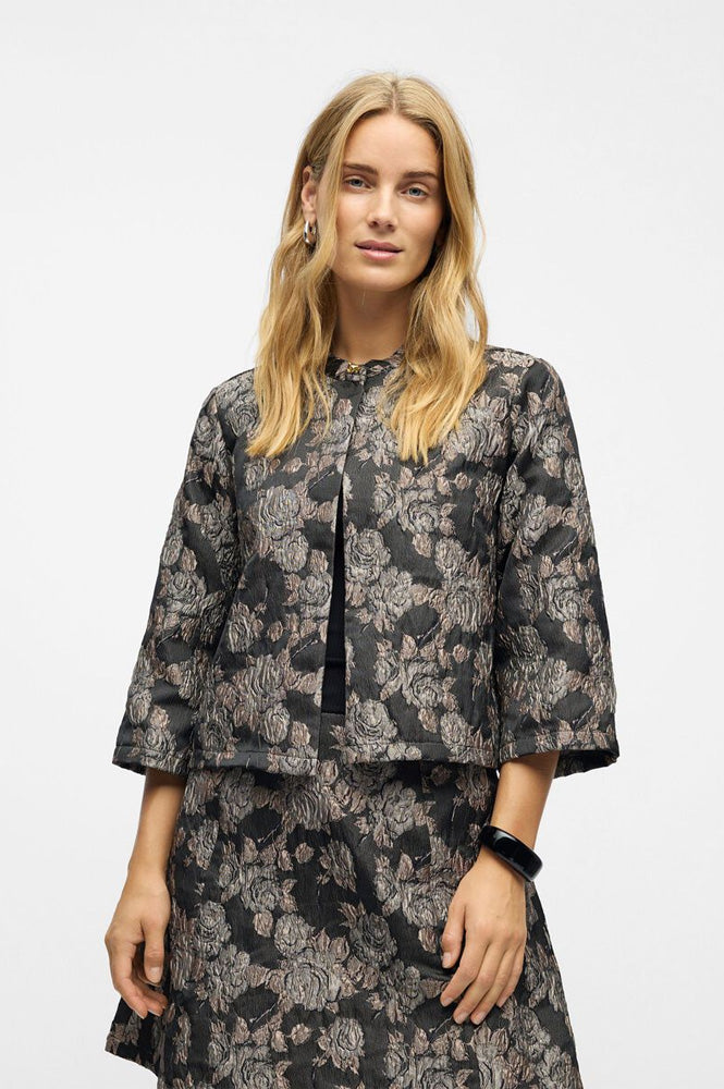 Object Juna Floral Jacquard Jacket - The Mercantile London