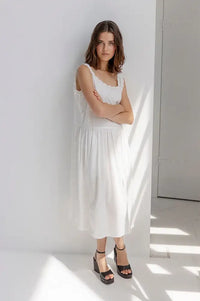 Project AJ117 Hesper White Dress - The Mercantile London