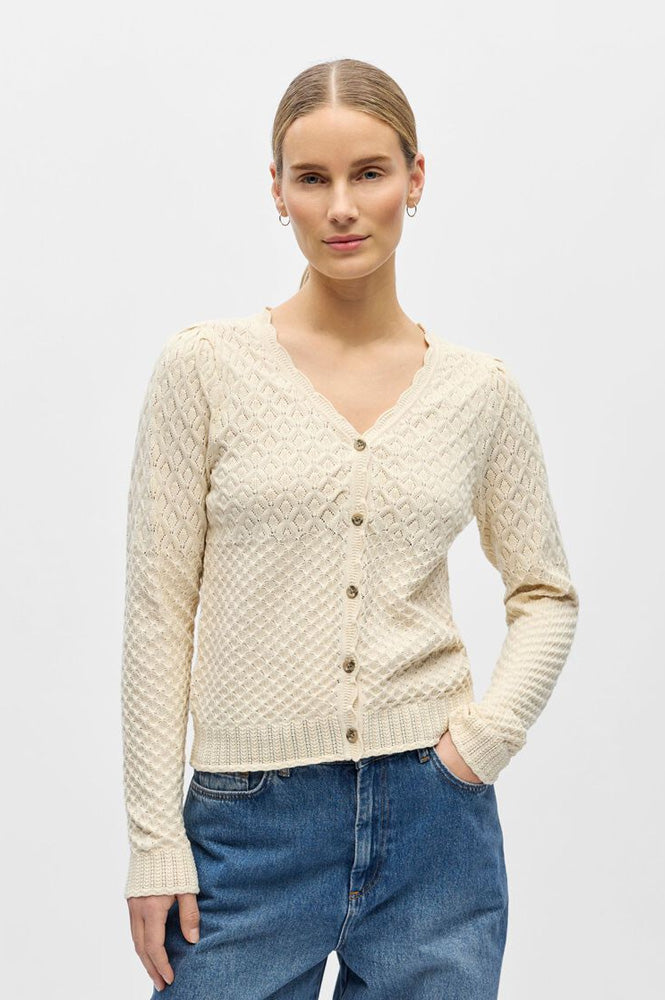 Object Noa Birch V-Neck Cardigan - The Mercantile London