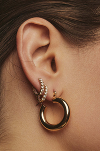 Luv AJ Baby Amalfi Gold Tube Hoops - The Mercantile London
