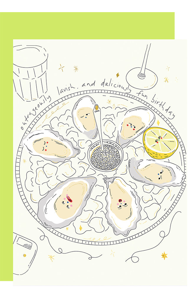 Eat The Moon Lavish Gold Birthday Card - The Mercantile London