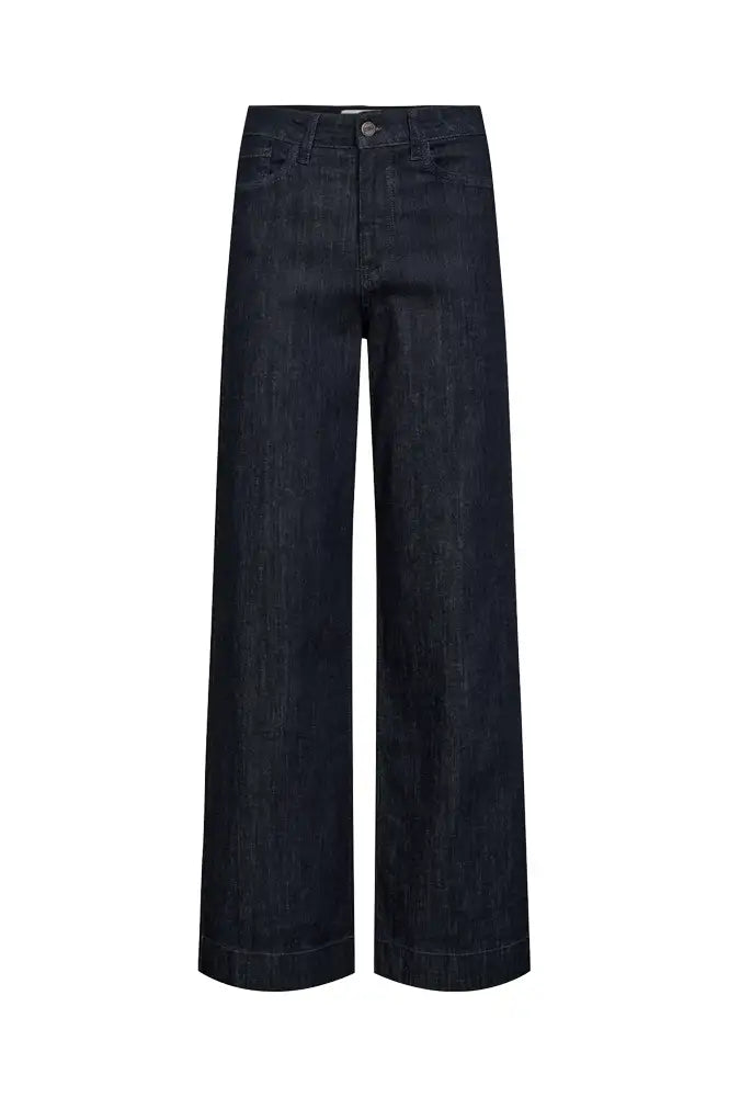 Numph Paris Dark Denim Blue Wide Jeans