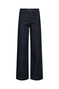 Numph Paris Dark Denim Blue Wide Jeans
