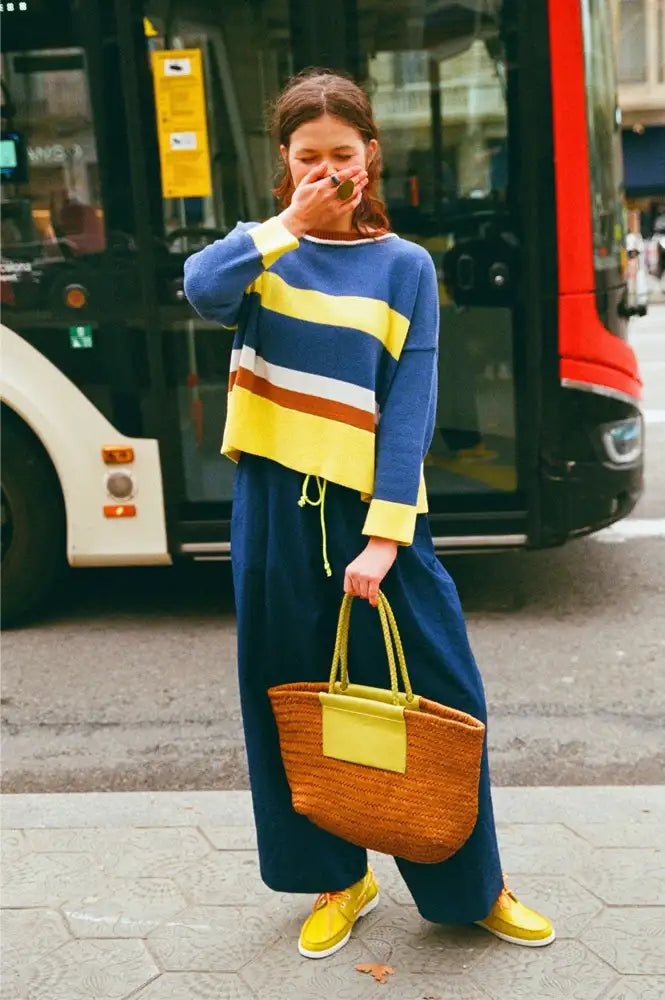 Dr Bloom Beso Navy Checkered Trousers - The Mercantile London