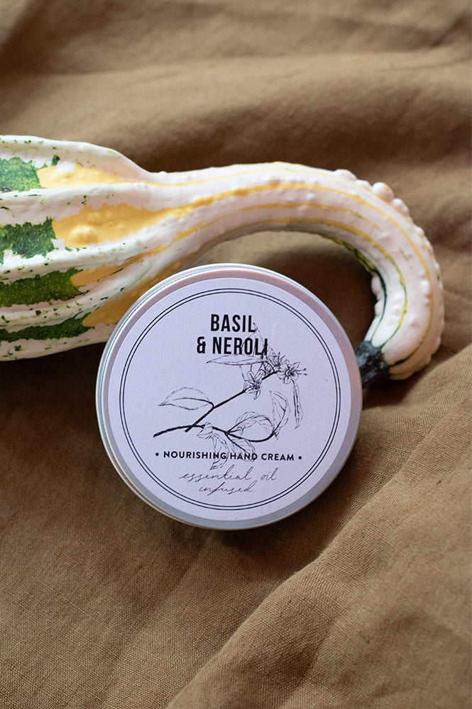 Norfolk Natural Living 100ml Basil & Neroli Hand Cream Tin - The Mercantile London