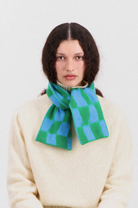 Howlin' Green Delight Mini Checkerboard Scarf - The Mercantile London