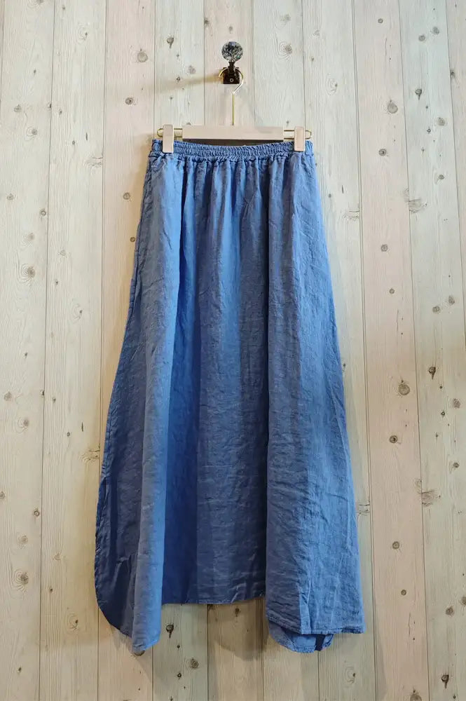 Linen & More Azul Linen Skirt