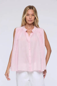 Charlie Joe Naoko Pink Sleeveless Shirt - The Mercantile London