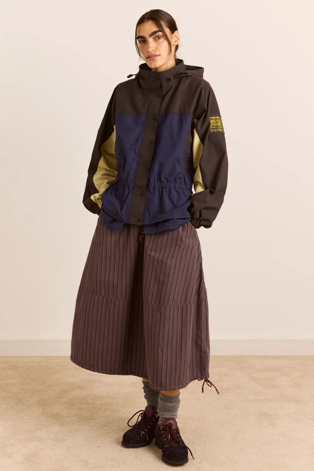 Damson Madder Athena Navy Sage Raincoat
