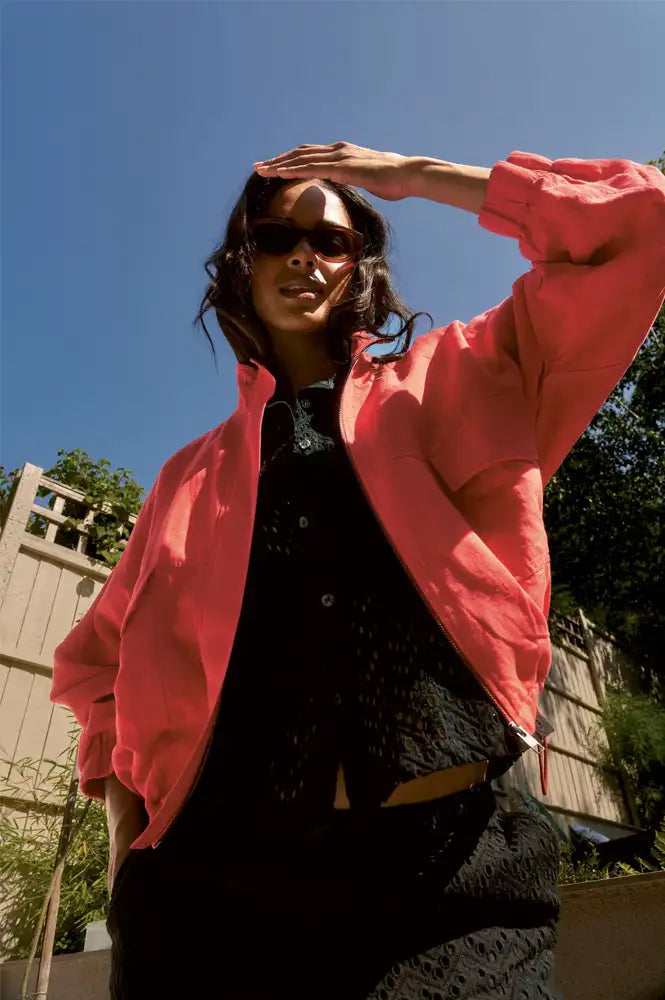 Komodo Koko Coral Tencel Linen Jacket - The Mercantile London