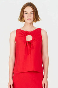 Komodo Zizi Coral Tencel Linen Top - The Mercantile London