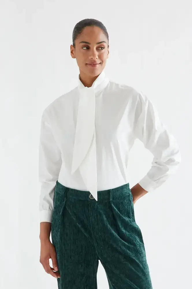 Compania Fantastica White Tie Detail Shirt