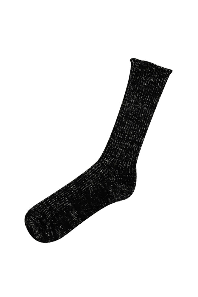 Nishiguchi Kutsushita Boston Ribbed Midnight Socks - The Mercantile London
