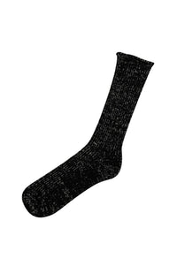Nishiguchi Kutsushita Boston Ribbed Midnight Socks - The Mercantile London