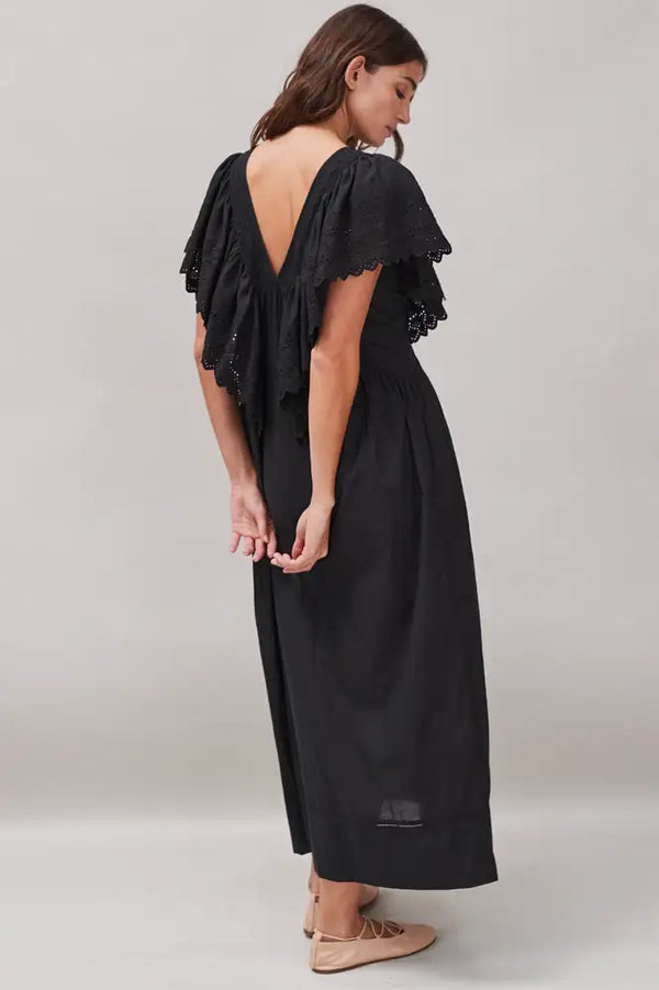 Faune Camelia Black Dress - The Mercantile London