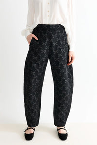 Louche Sutton Bow Jacquard Barrel Trousers - The Mercantile London