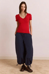 Damson Madder Paige Red V-Neck Top