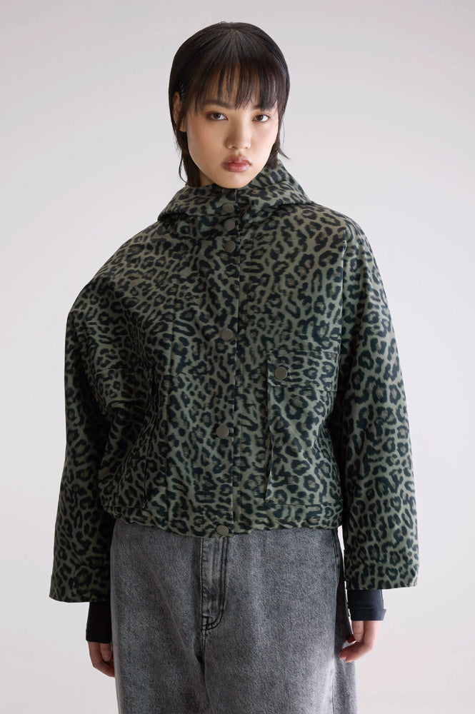 Bellerose Jenna Leopard Print Hooded Jacket - The Mercantile London