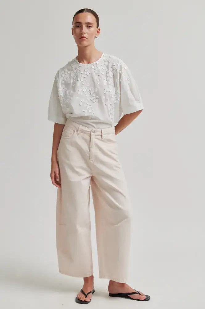 Second Female Reece Crystal Pink Barrel Leg Jeans - The Mercantile London