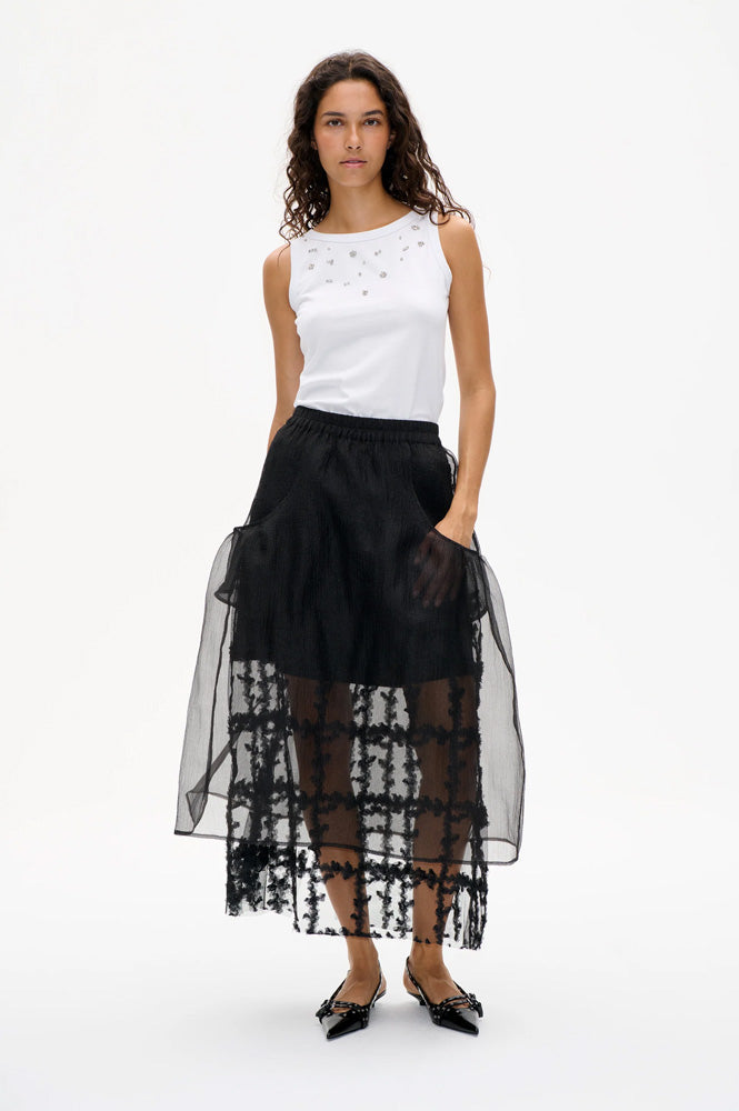 Baum Und Pferdgarten Sevara Black Sheer Skirt - The Mercantile London