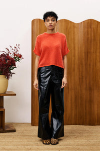 FRNCH Red Diamond Sleeveless Sweater - The Mercantile London