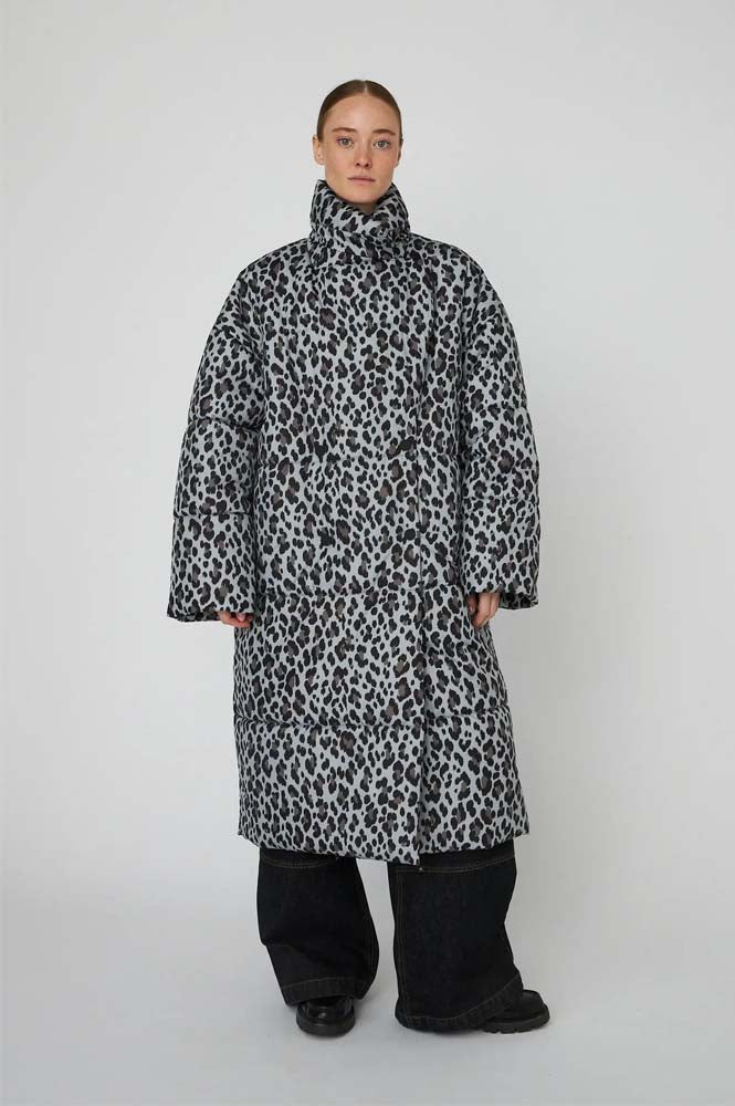 Stella Nova Leopard Oversized Padded Coat - The Mercantile London