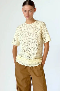 Stella Nova Soft Yellow Lace Top