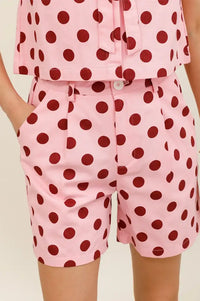 Daphne Marie Rose Pink Polka Dot Shorts